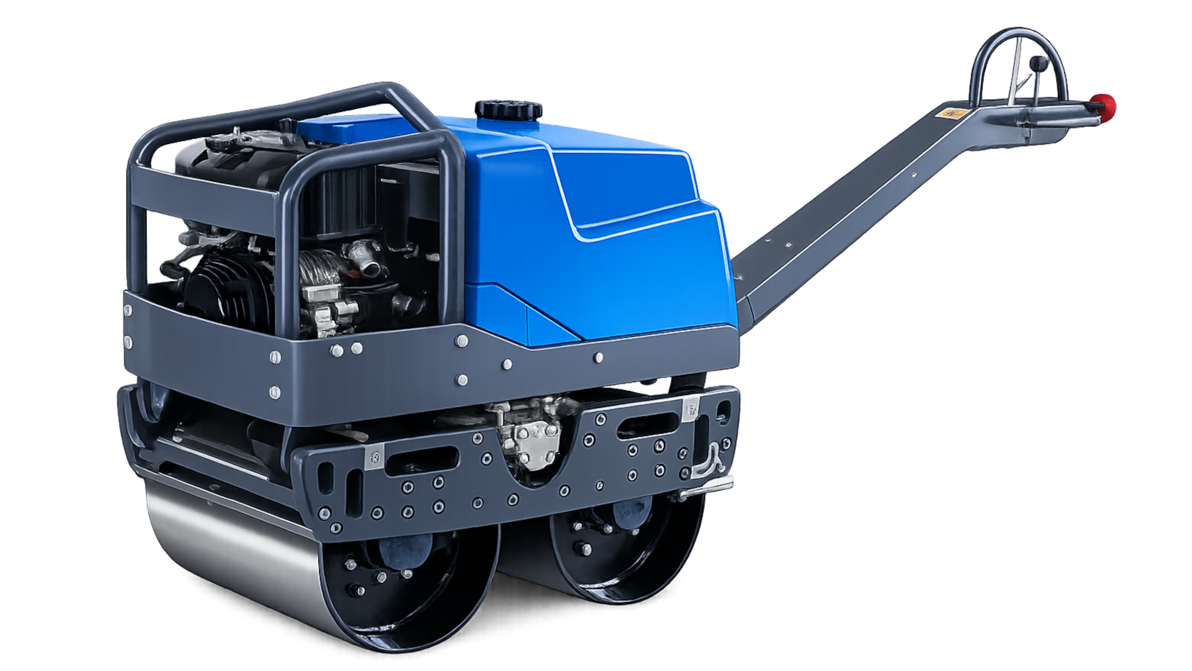Walk-behind double drum vibratory rollers